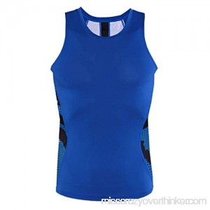 NRUTUP Men's New Summer Sports Vest Fitness Sport Fast-Dry Breathable Male Vest Blue B07QB7GLSZ